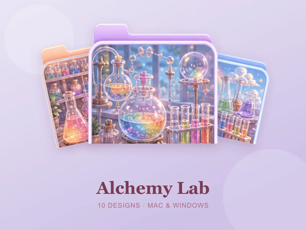 Alchemy Lab — folder icon skin for Mac and Windows