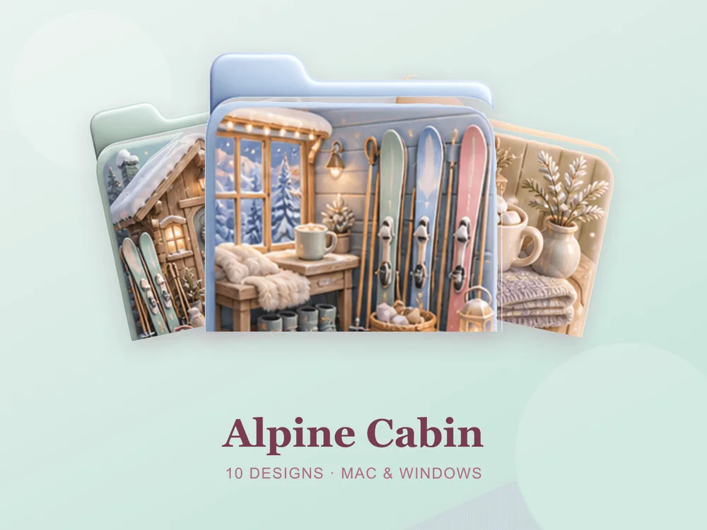 Alpine Cabin — folder icon skin for Mac and Windows