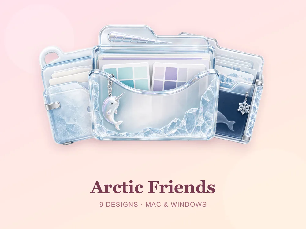 Arctic Friends — folder icon skin for Mac and Windows