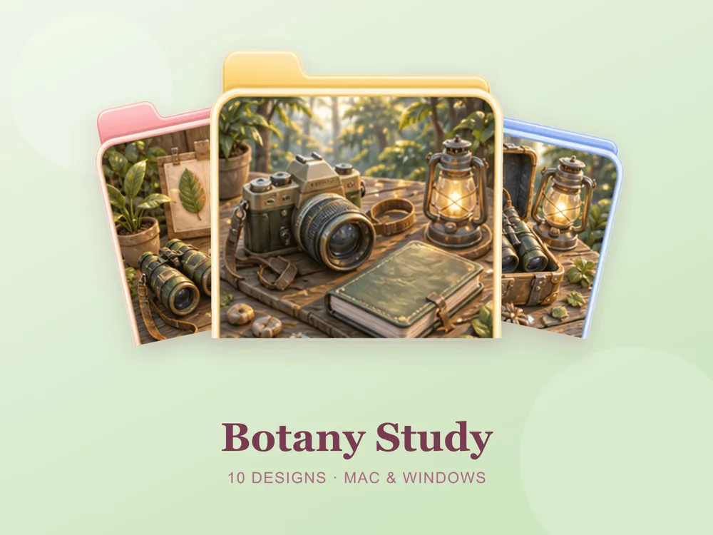 Botany Study — folder icon skin for Mac and Windows