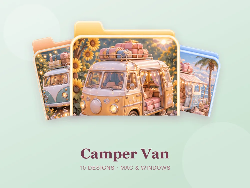Camper Van — folder icon skin for Mac and Windows