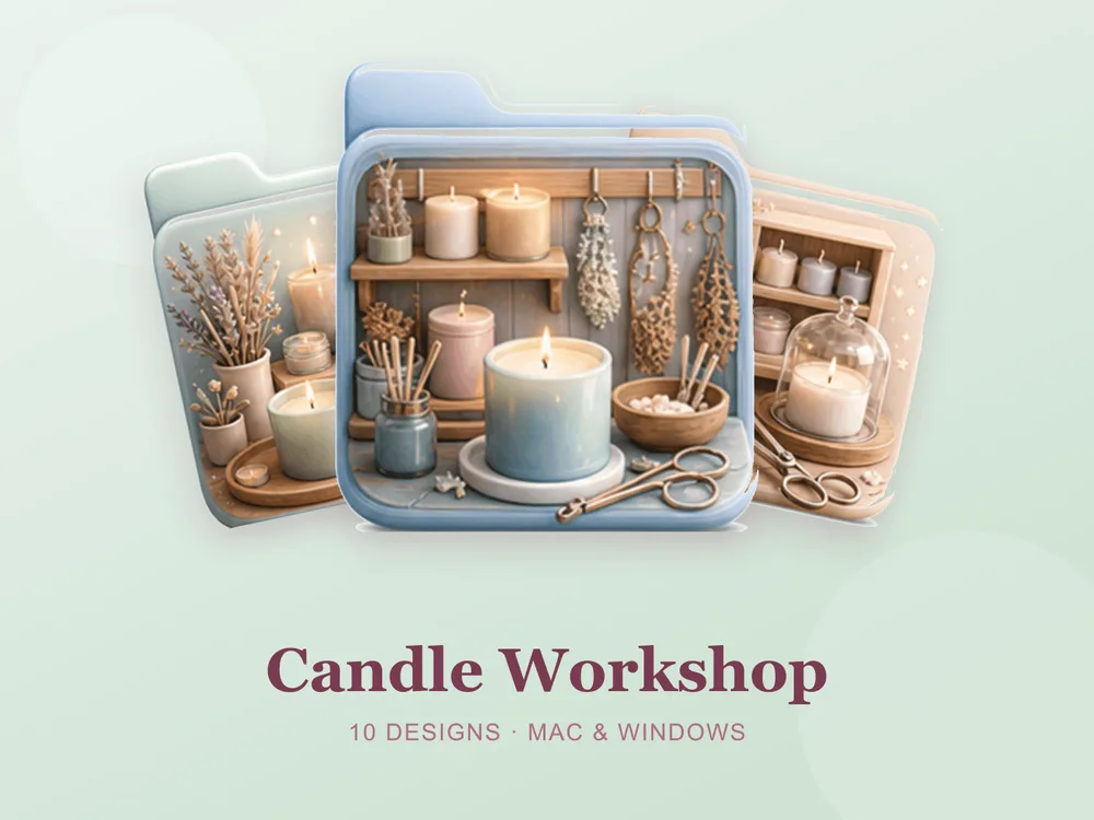 Candle Workshop — folder icon skin for Mac and Windows