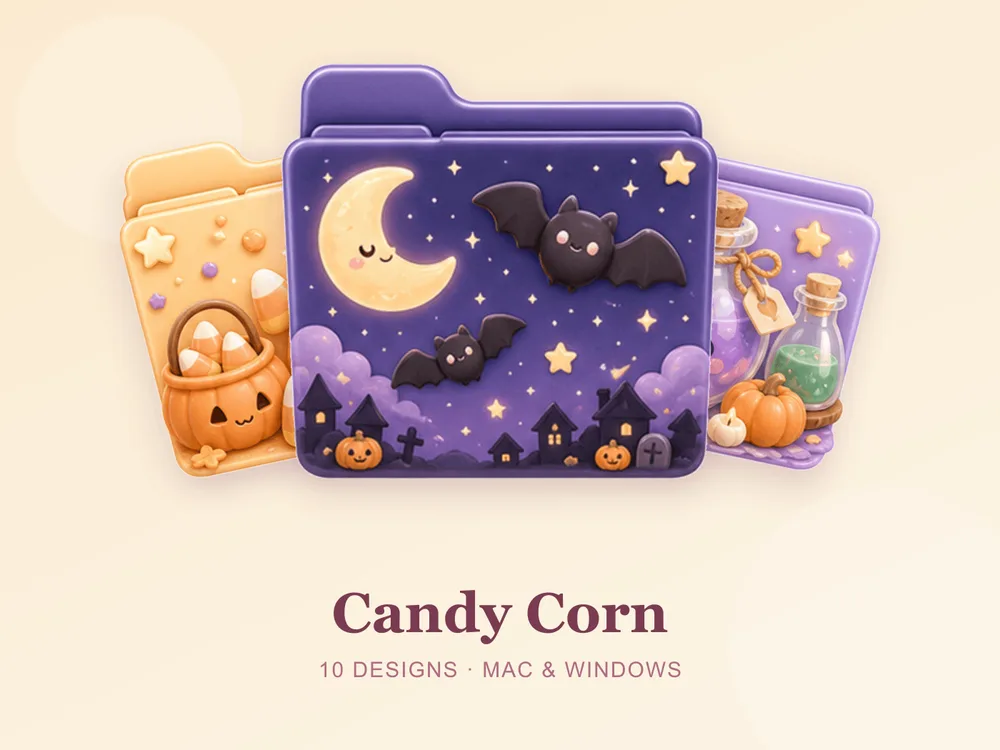 Candy Corn — folder icon skin for Mac and Windows
