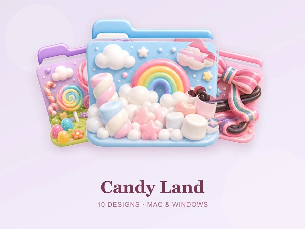 Candy Land — folder icon skin for Mac and Windows
