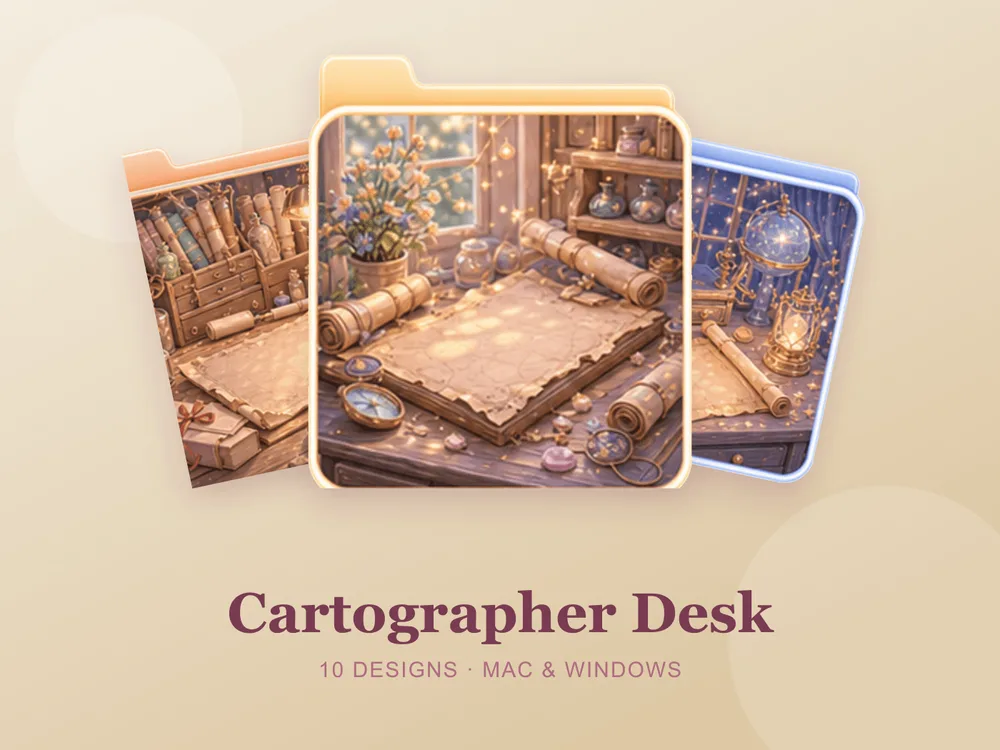 Cartographer Desk — folder icon skin for Mac and Windows