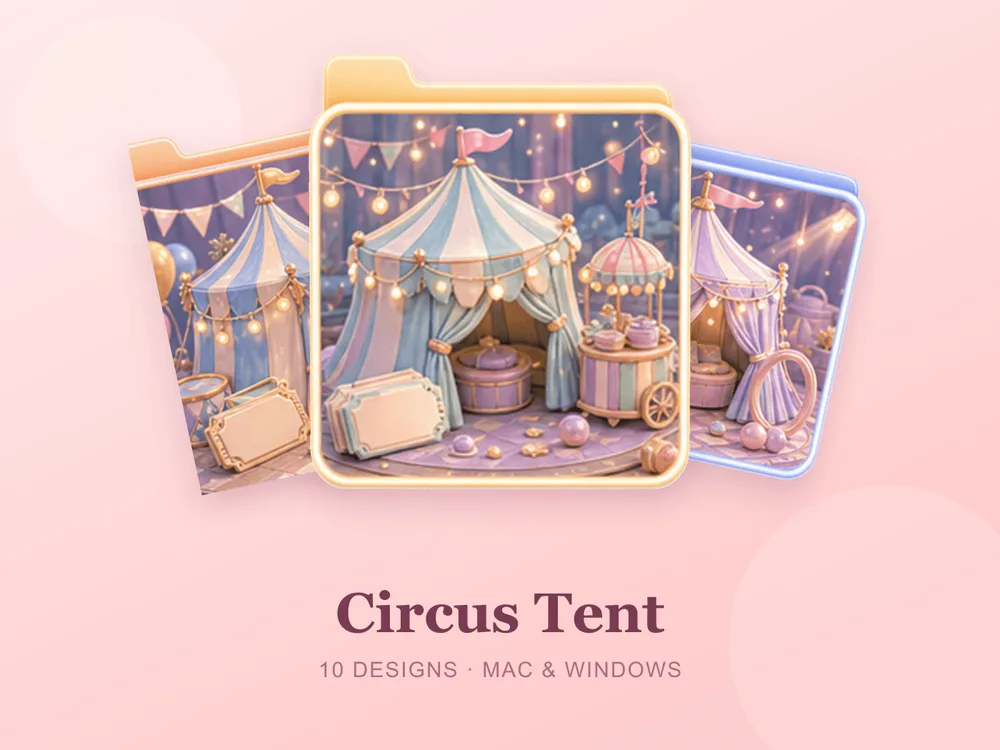 Circus Tent — folder icon skin for Mac and Windows