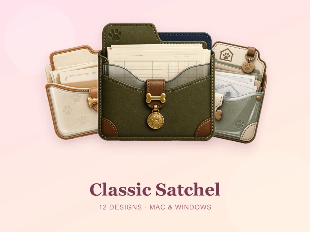 Classic Satchel — folder icon skin for Mac and Windows