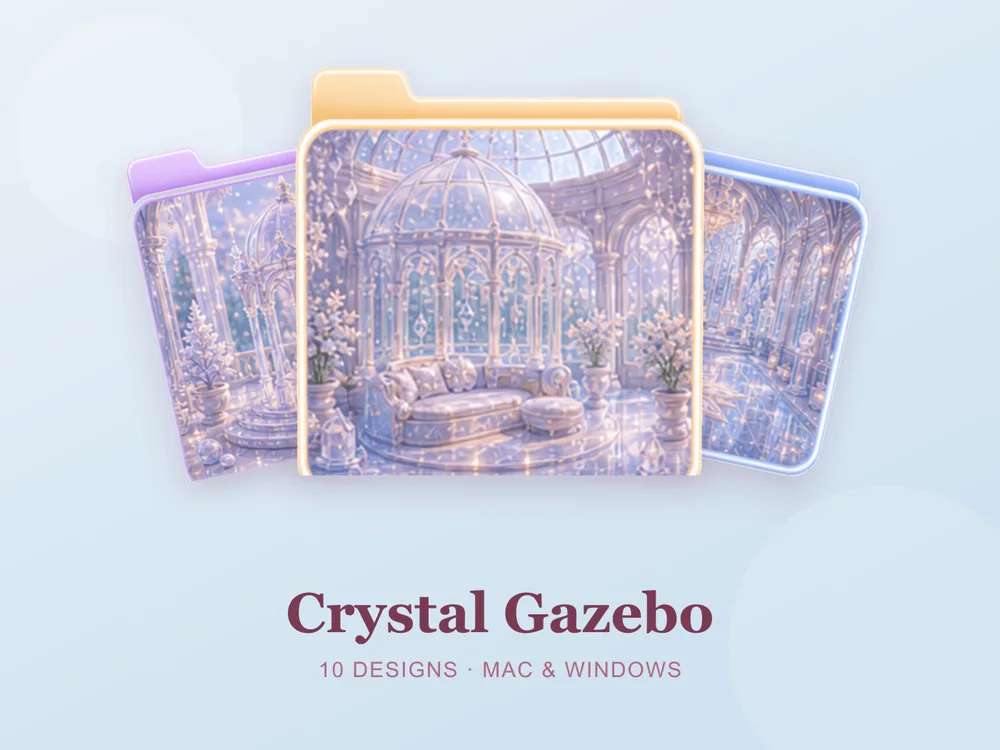 Crystal Gazebo — folder icon skin for Mac and Windows
