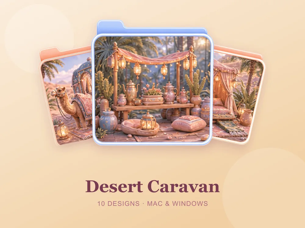 Desert Caravan — folder icon skin for Mac and Windows
