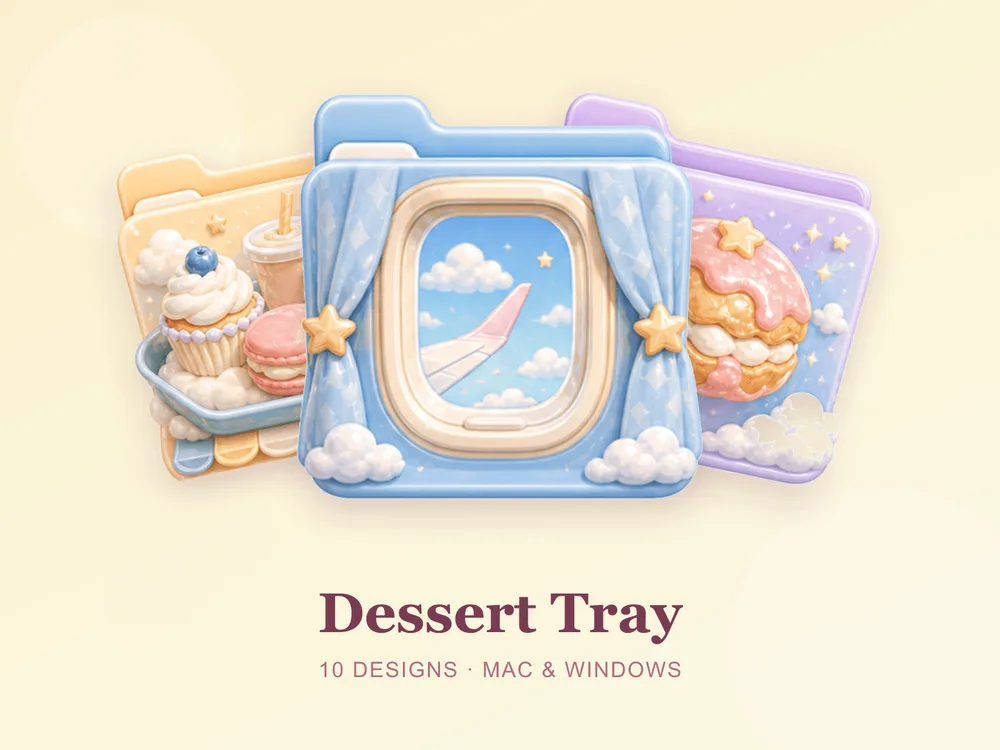 Dessert Tray — folder icon skin for Mac and Windows