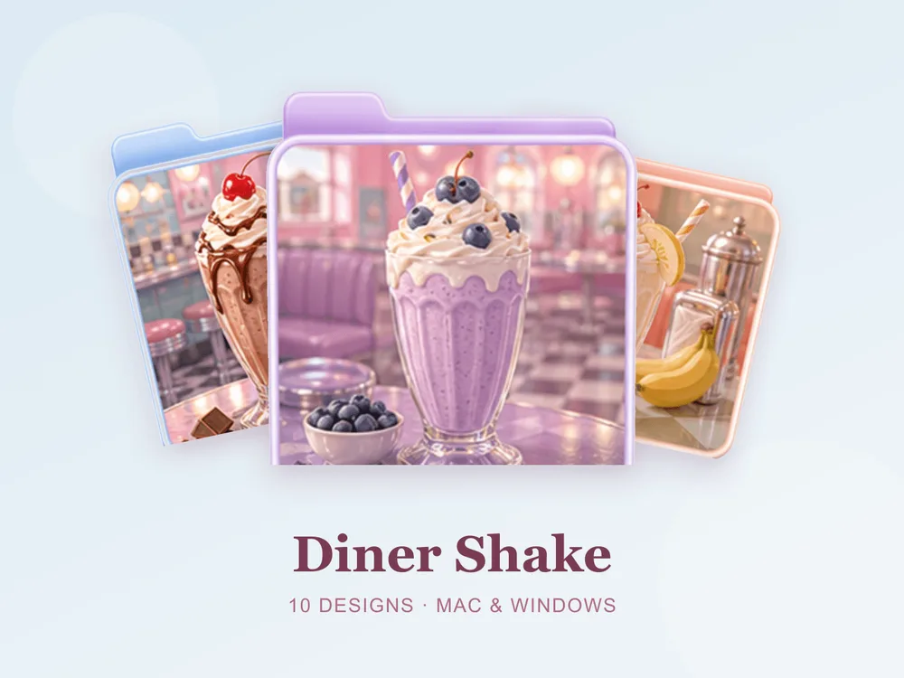 Diner Shake — folder icon skin for Mac and Windows