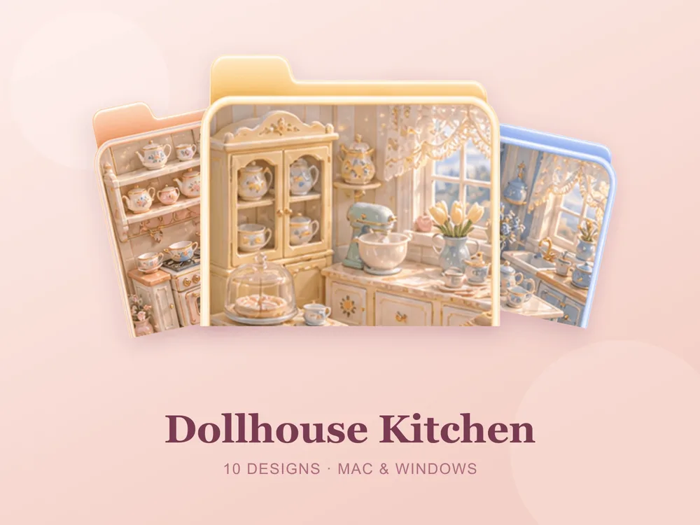 Dollhouse Kitchen — folder icon skin for Mac and Windows