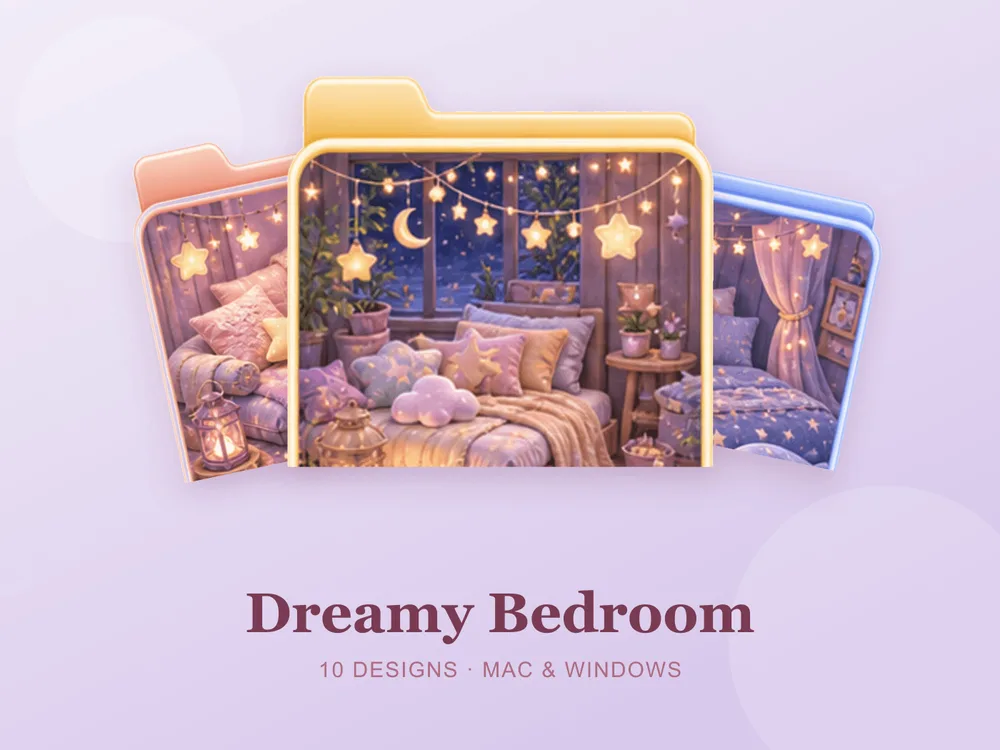 Dreamy Bedroom — folder icon skin for Mac and Windows