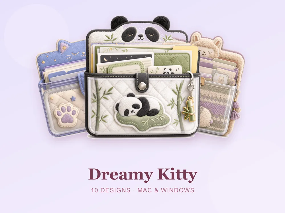 Dreamy Kitty — folder icon skin for Mac and Windows