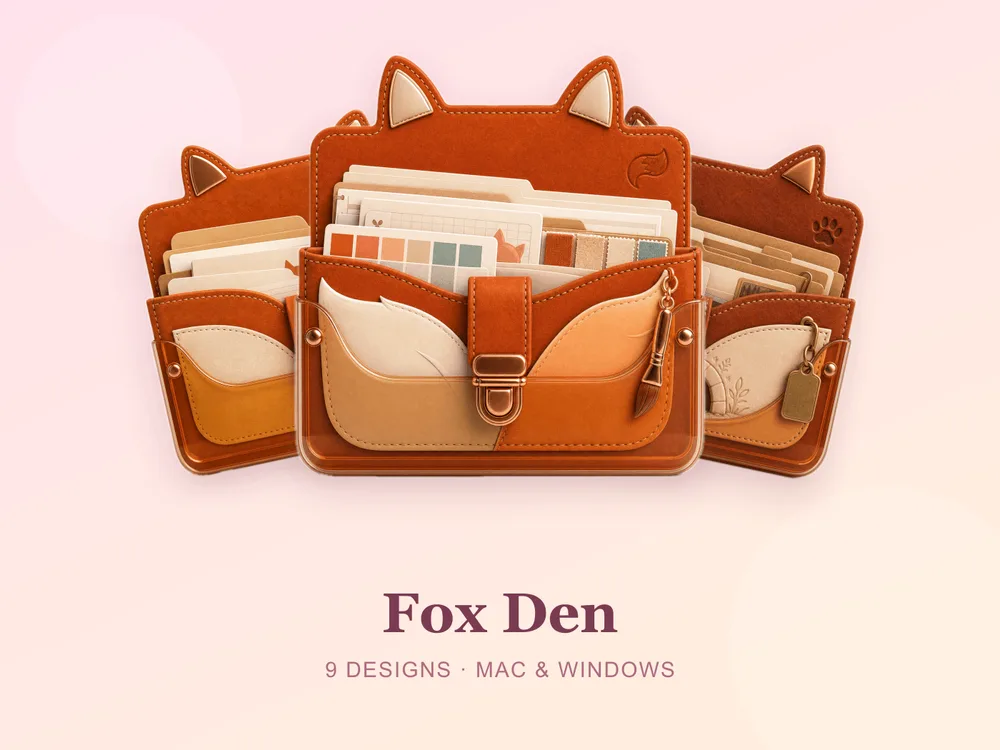Fox Den — folder icon skin for Mac and Windows