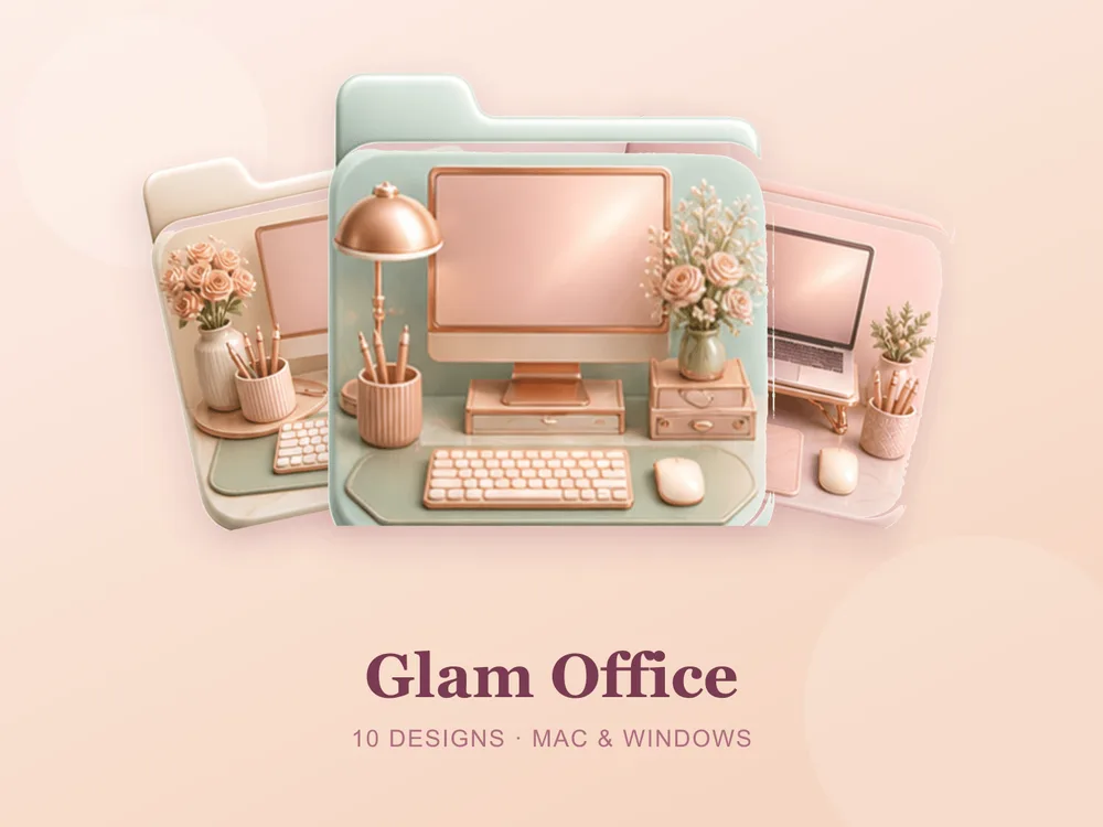 Glam Office — folder icon skin for Mac and Windows
