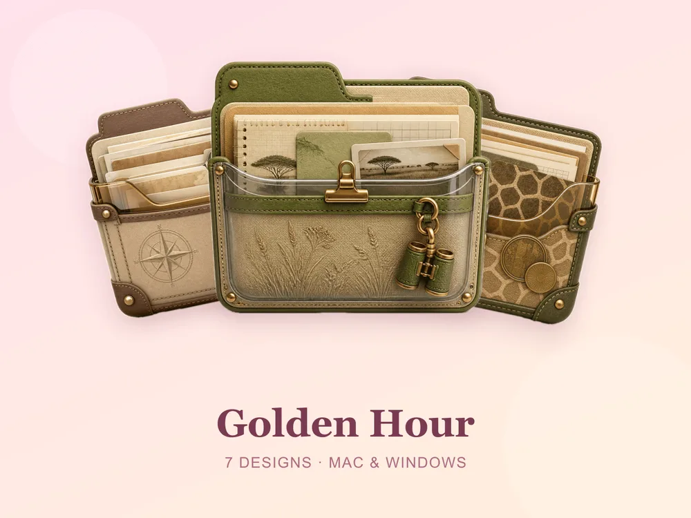 Golden Hour — folder icon skin for Mac and Windows
