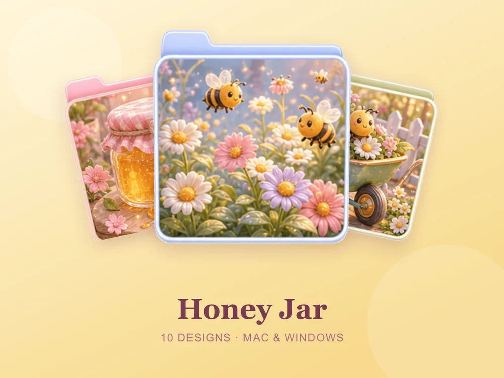 Honey Jar — folder icon skin for Mac and Windows