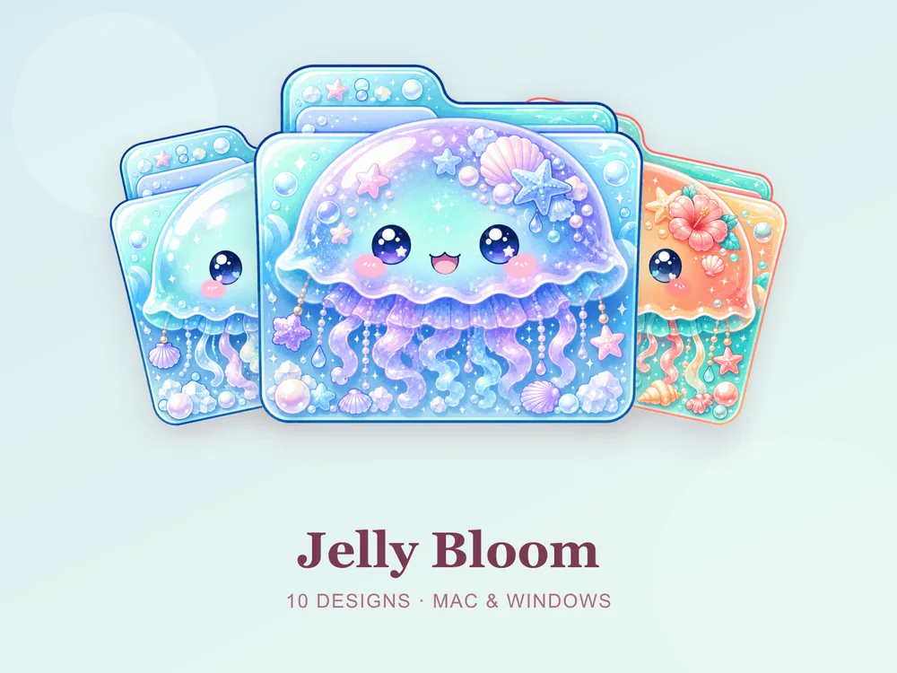 Jelly Bloom — folder icon skin for Mac and Windows