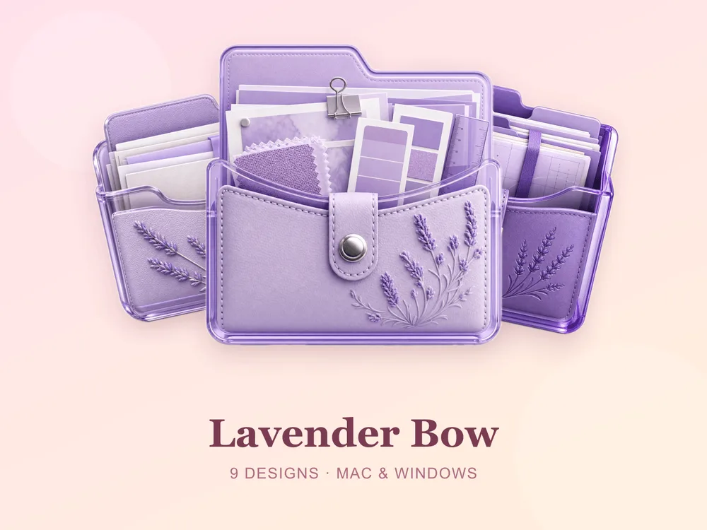 Purple & Lavender Aesthetic Folder Icons for Mac & Windows (2026)