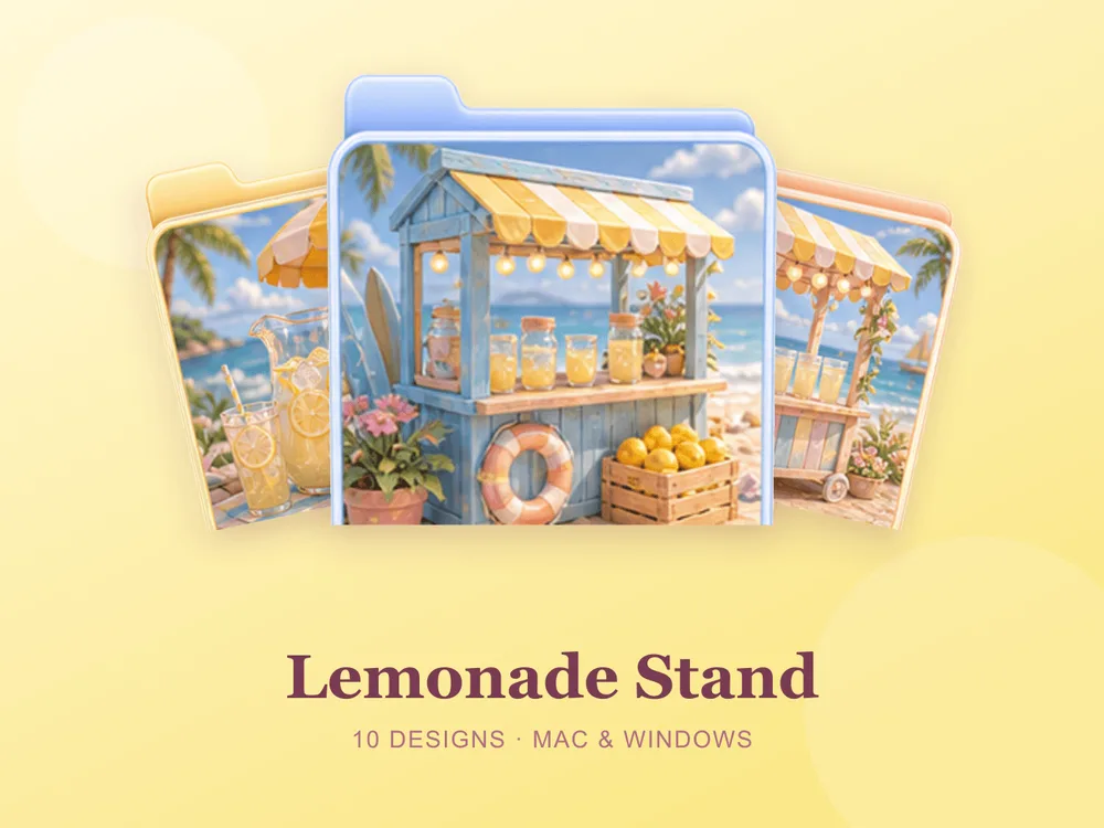 Lemonade Stand — folder icon skin for Mac and Windows