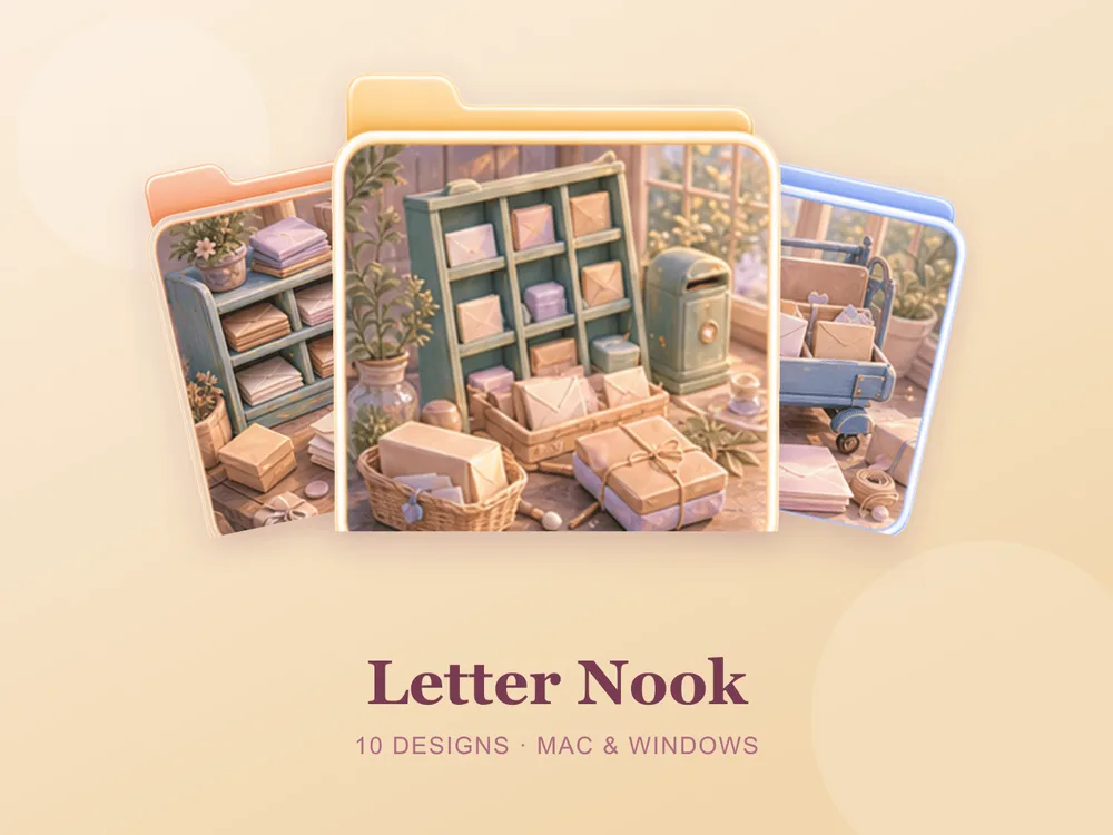 Letter Nook — folder icon skin for Mac and Windows