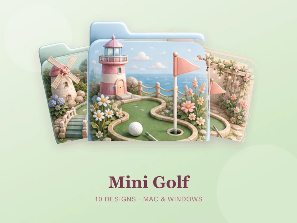 Mini Golf — folder icon skin for Mac and Windows