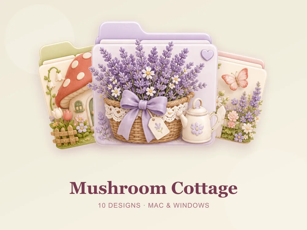 Mushroom Cottage — folder icon skin for Mac and Windows