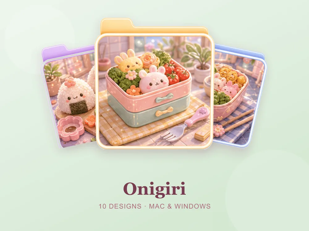 Onigiri — folder icon skin for Mac and Windows