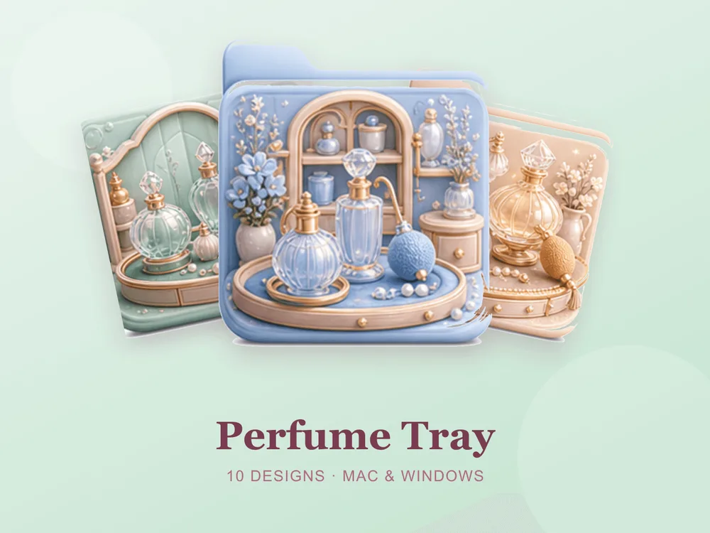 Perfume Tray — folder icon skin for Mac and Windows