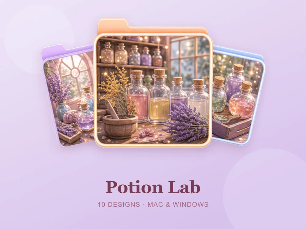 Potion Lab — folder icon skin for Mac and Windows