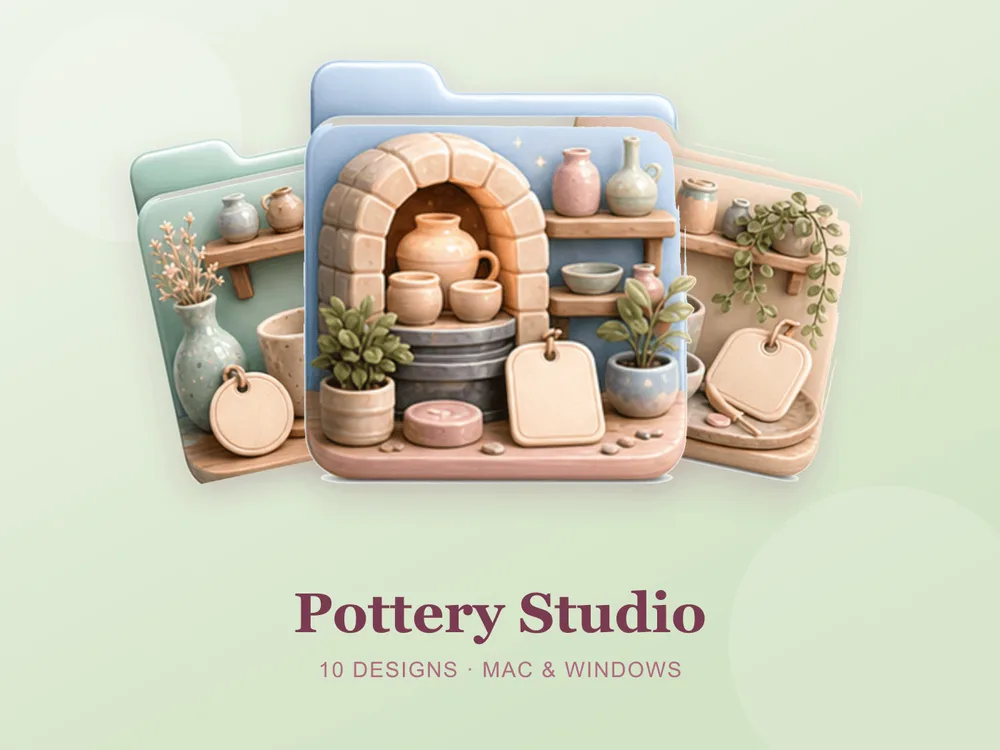 Pottery Studio — folder icon skin for Mac and Windows