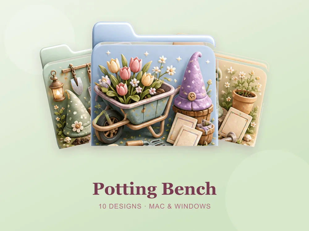 Potting Bench — folder icon skin for Mac and Windows