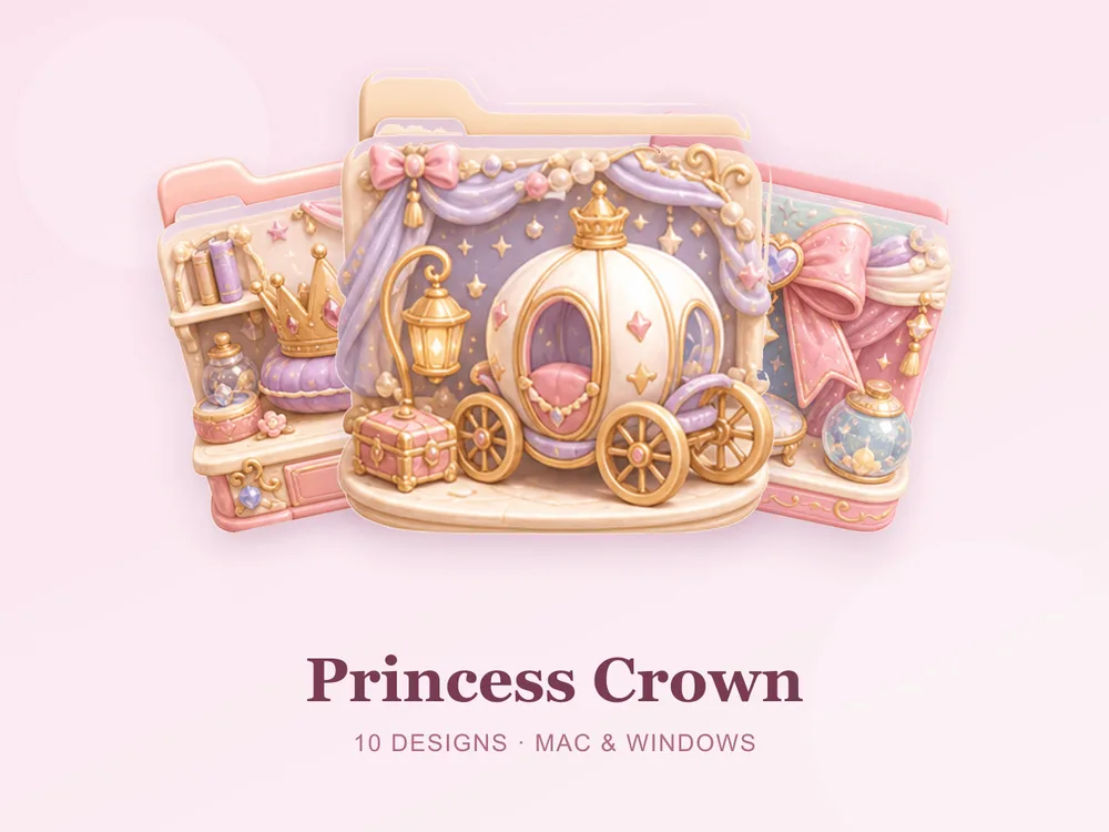 Princess Crown — folder icon skin for Mac and Windows