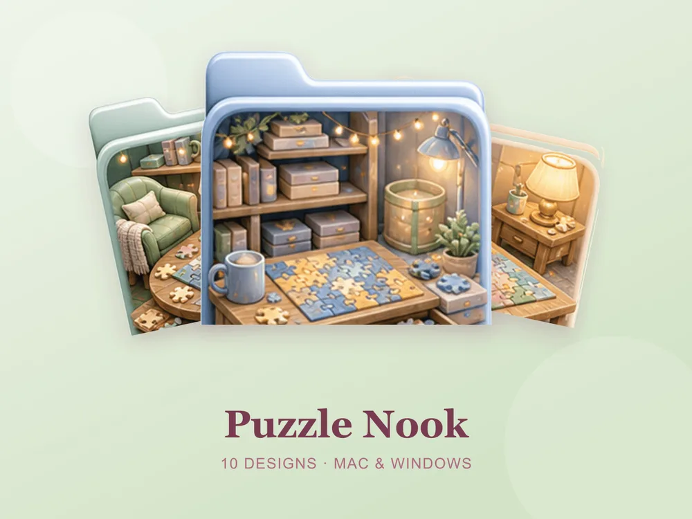 Puzzle Nook — folder icon skin for Mac and Windows