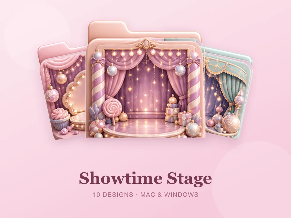 Showtime Stage — folder icon skin for Mac and Windows