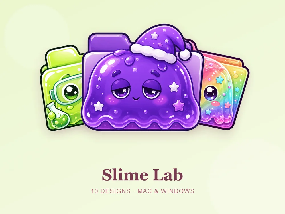 Slime Lab — folder icon skin for Mac and Windows
