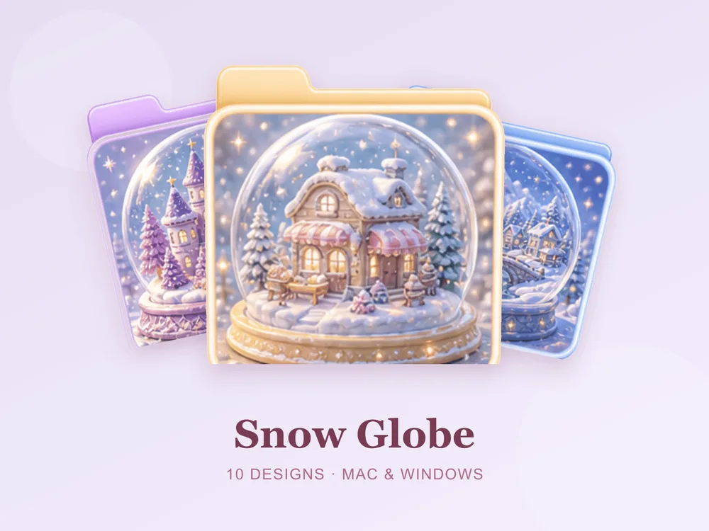 Snow Globe — folder icon skin for Mac and Windows