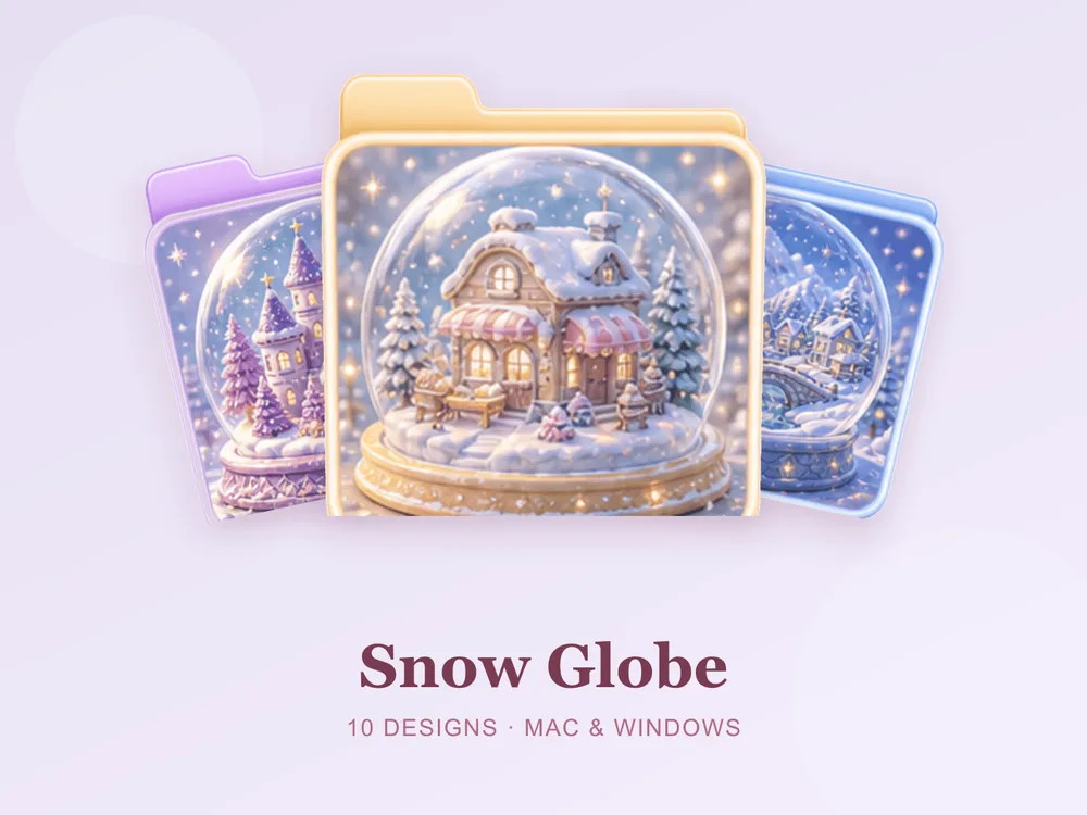 Snow Globe — folder icon skin for Mac and Windows