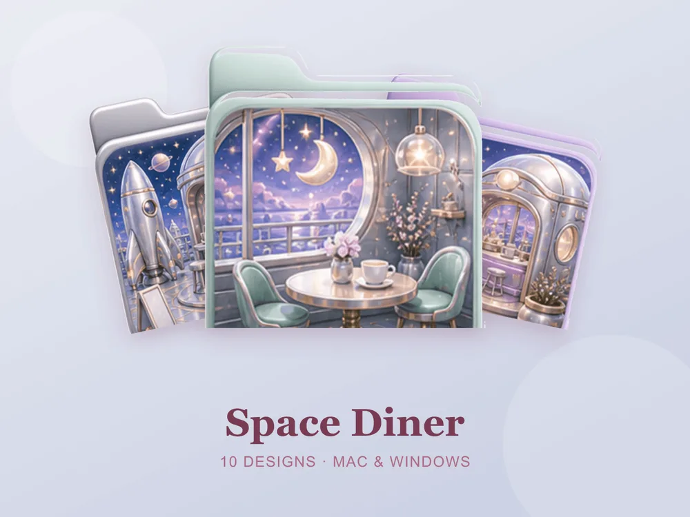 Space Diner — folder icon skin for Mac and Windows