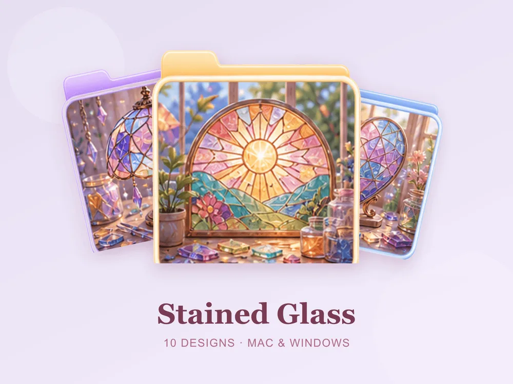 Stained Glass — folder icon skin for Mac and Windows