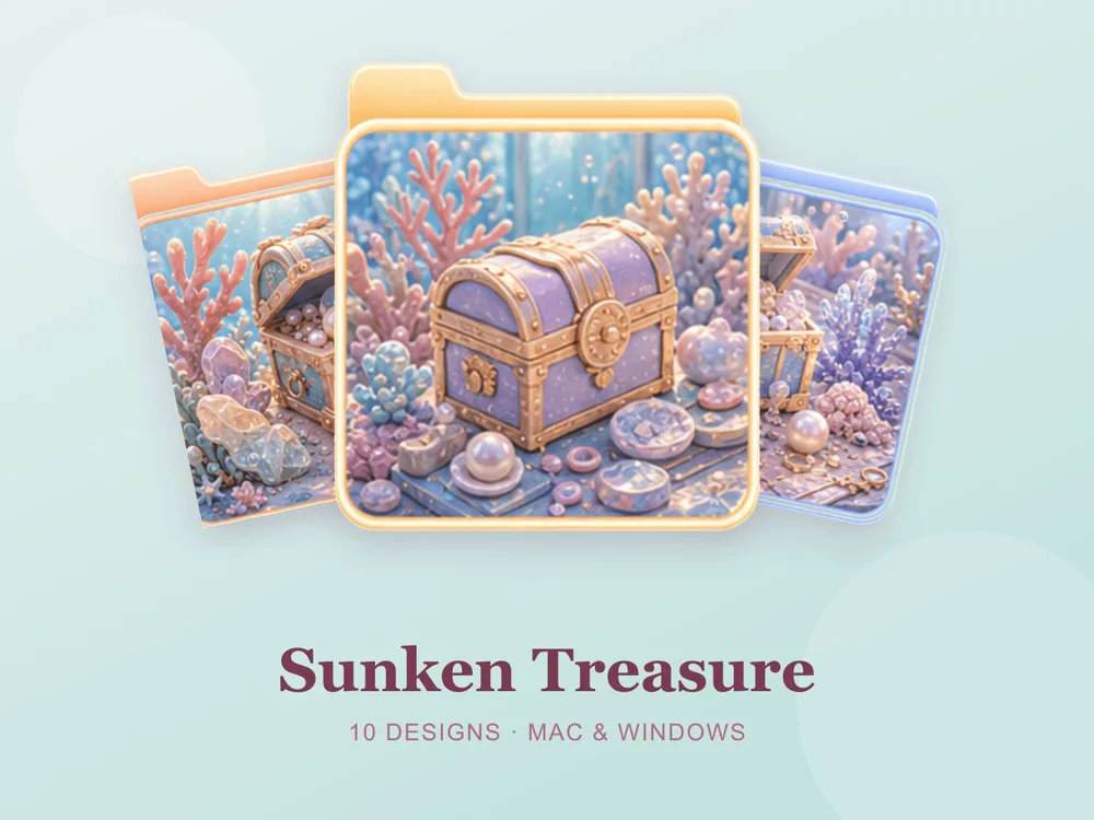 Sunken Treasure — folder icon skin for Mac and Windows