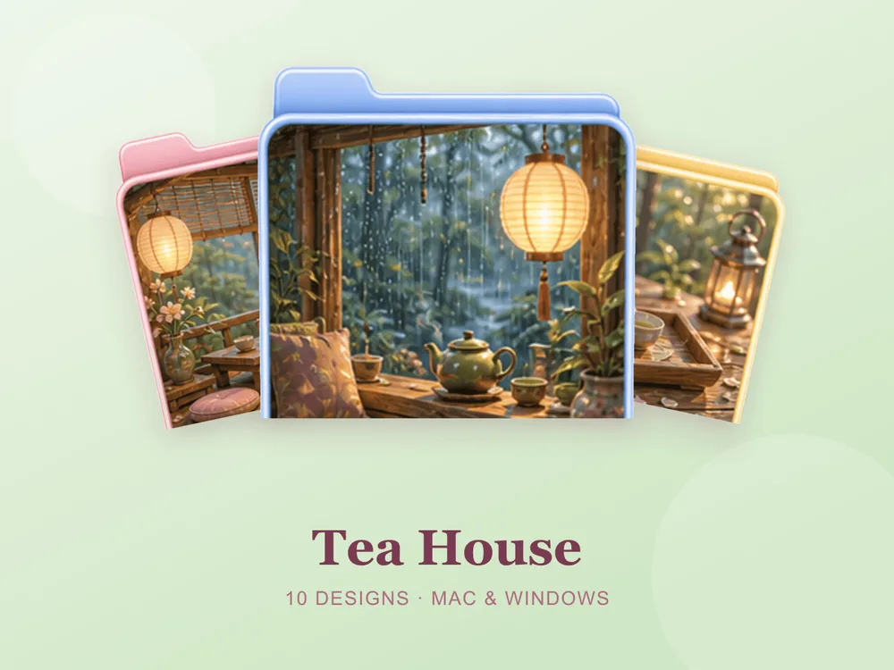Tea House — folder icon skin for Mac and Windows