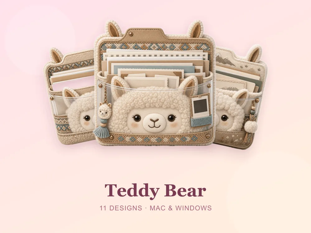 Teddy Bear — folder icon skin for Mac and Windows