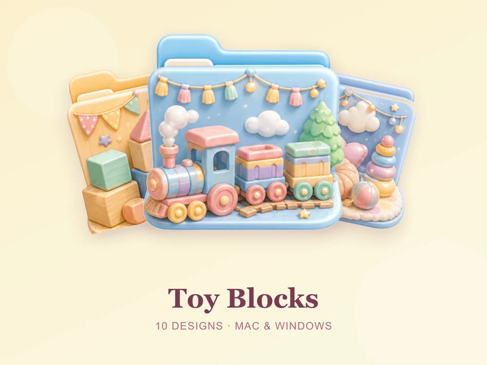 Toy Blocks — folder icon skin for Mac and Windows