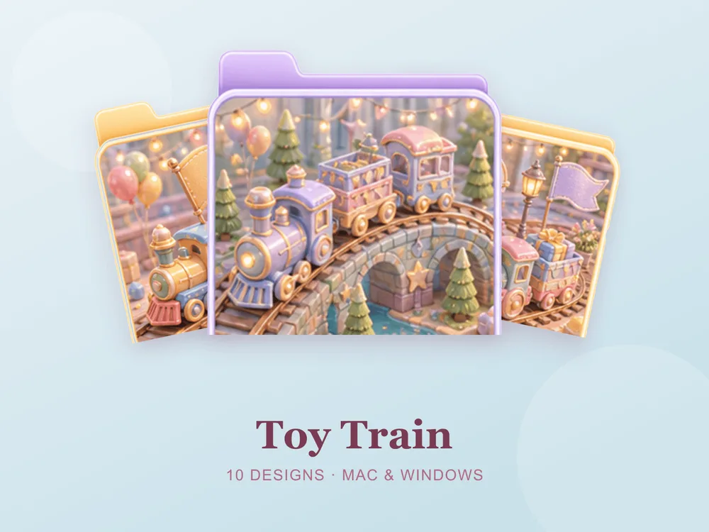 Toy Train — folder icon skin for Mac and Windows