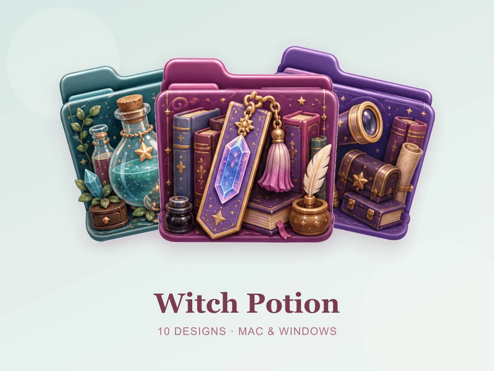 Witch Potion — folder icon skin for Mac and Windows